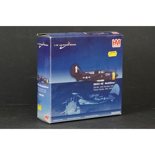 224 - Nine Boxed Hobbymaster Air Power Series 1/72 diecast models to include Bristol Beaufighter - BF 110G... 