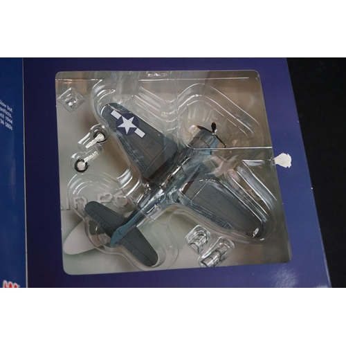 226 - Nine Boxed HobbyMaster Air Power Series 1/72 diecast models to include BF 110G-2 - Douglas A-1 Skyra... 