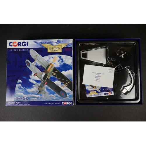 228 - Seven Boxed Corgi Aviation Archive ltd edn 1/72 diecast models to include AA39703 Hawker Sea Hurrica... 