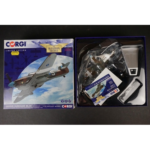 228 - Seven Boxed Corgi Aviation Archive ltd edn 1/72 diecast models to include AA39703 Hawker Sea Hurrica... 