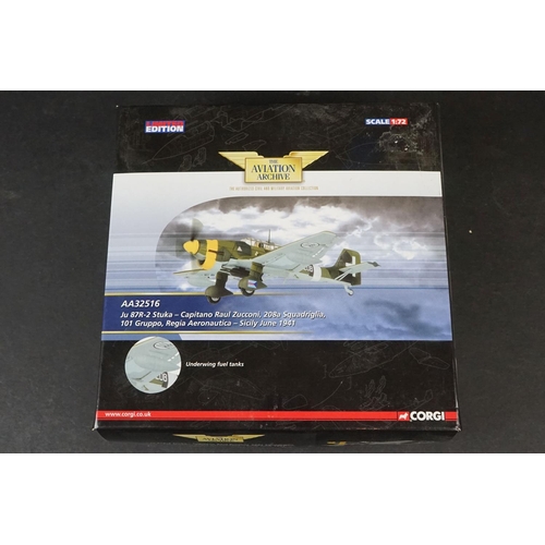 229 - Ten Boxed Corgi Aviation Archive ltd edn 1/72 diecast models to include 2 x AA39702A Hawker Hurrican... 