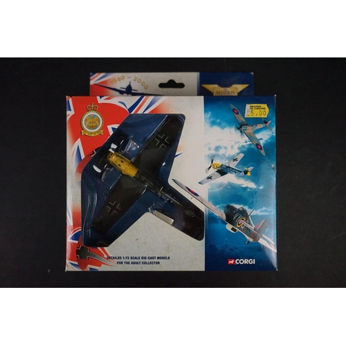 280 - 13 x Boxed Corgi diecast models to include 3 x Battle of Britain, 49001 Spitfire MkI, 49201 Messersc... 