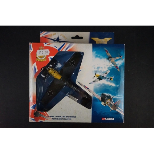 280 - 13 x Boxed Corgi diecast models to include 3 x Battle of Britain, 49001 Spitfire MkI, 49201 Messersc... 