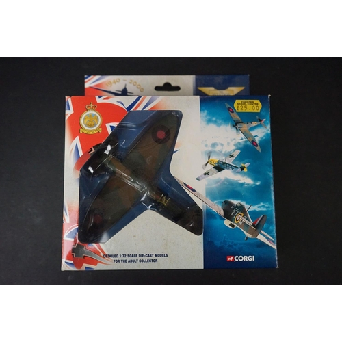 280 - 13 x Boxed Corgi diecast models to include 3 x Battle of Britain, 49001 Spitfire MkI, 49201 Messersc... 