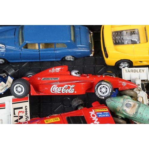 322 - 24 Mid 20th C onwards play worn diecast models to include Corgi Whizzwheels, Matchbox, Dinky etc