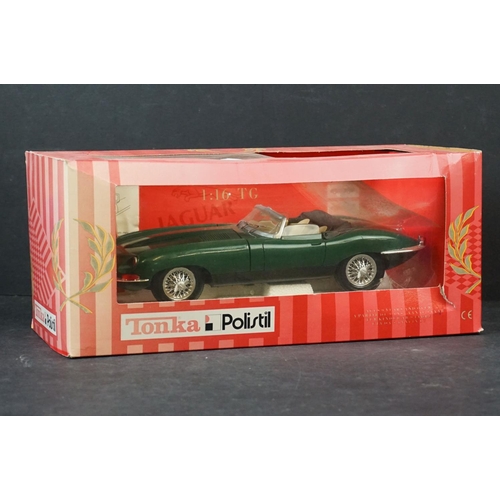 326 - Three boxed Tonka Polistil diecast model cars to include 1:16 Ferrari 500 F2, 1:16 Jaguar E-Type, 1:... 