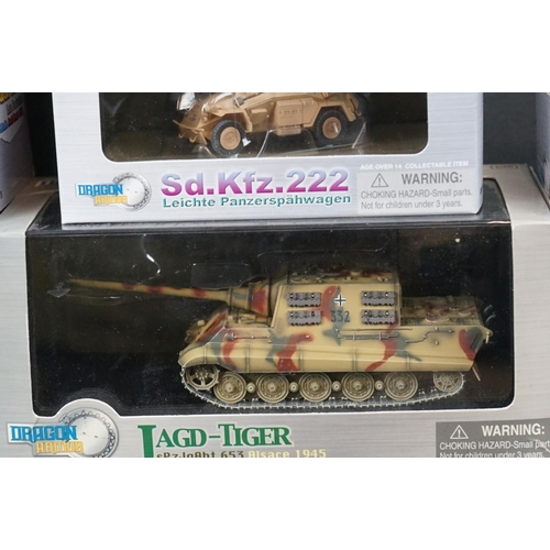 327 - 19 boxed Dragon Armor diecast military vehicles to include 60591 Churchill Mk.III, 60570 Churchill M... 