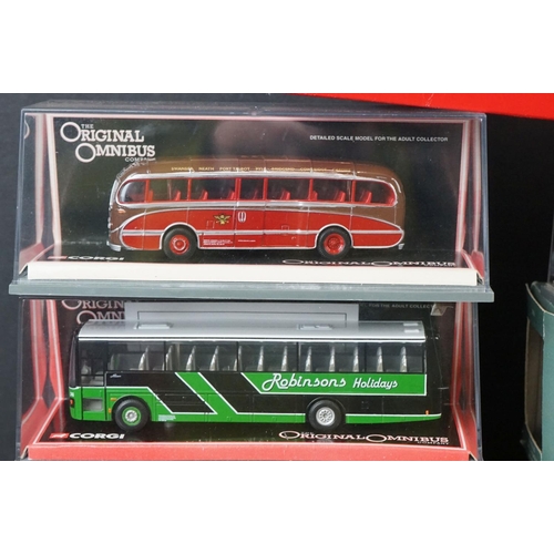 330 - Collection of 14 boxed & cased Corgi The Original Omnibus Company diecast models to include 97855 Br... 