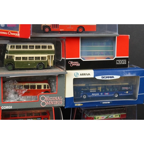 330 - Collection of 14 boxed & cased Corgi The Original Omnibus Company diecast models to include 97855 Br... 