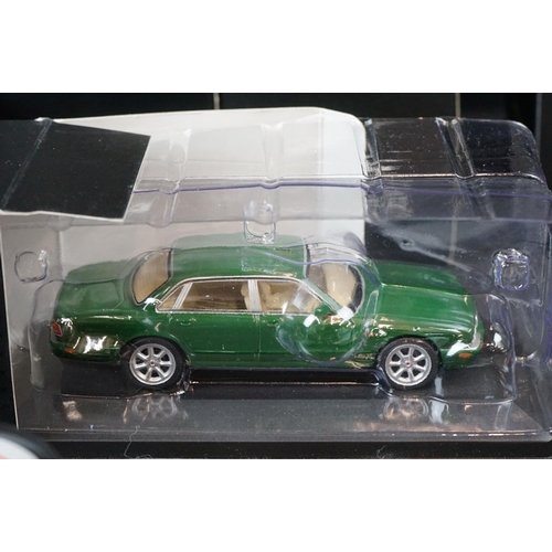 332 - Collection of 24 boxed Atlas Editions Jaguar to include XJ8, MKIV 3.5L, XJ, XKR-S, XJ-S, etc, 24 x c... 