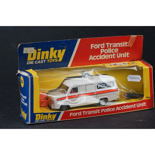 335 - Four boxed diecast Police vehicles, to include Dinky Ford Transit Police Accident Unit 269, Dinky Po... 