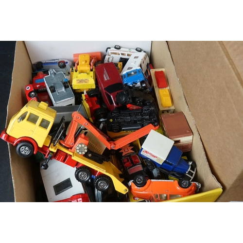 350 - Collection of around 70 play worn diecast models from mid 20th C onwards, mainly Matchbox examples, ... 