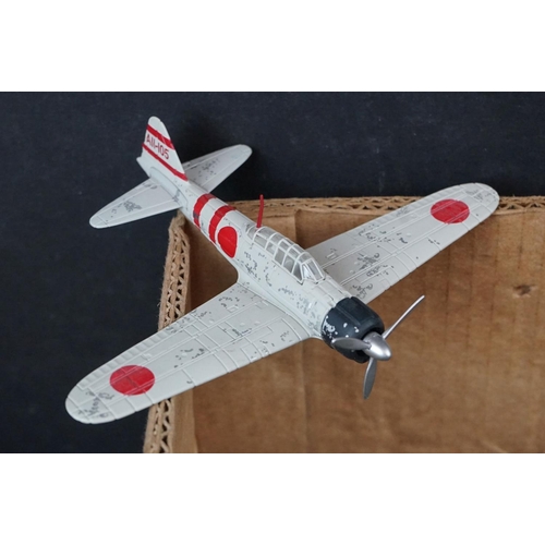 353 - Collection of 46 metal and diecast model planes to include corgi, Unimax & unmarked examples, showin... 