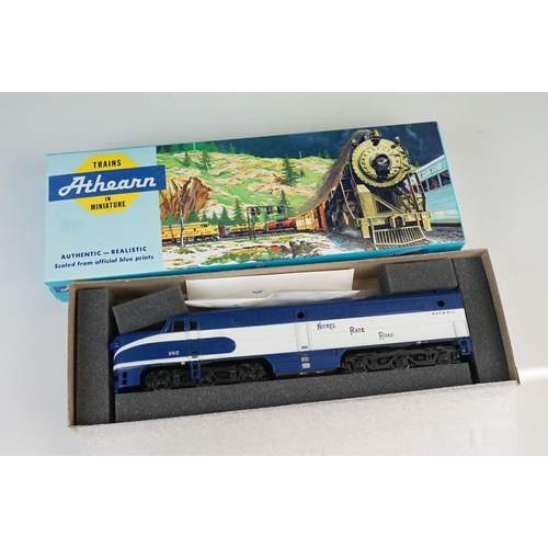 58 - Three boxed HO gauge Athearn locomotives to include 3310 PA-1 PWR Nickel Plate, 4209 GP35 PWR SOO Li... 