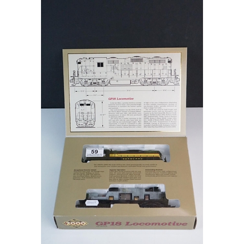 59 - Boxed HO gauge Proto Series 2000 GP18 No 8851 Seaboard (SAL) #406 locomotive