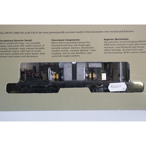 63 - Three boxed HO gauge Proto Series 2000 locomotives to include FA2 8348 Erie #737D, FA2 8347 Erie #73... 