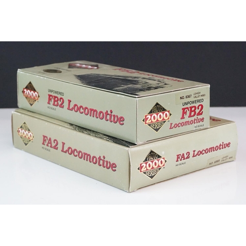 68 - Two boxed HO gauge Proto Series 2000 locomotives to include FA2 8365 Lehigh Valley #586 & Unpowered ... 