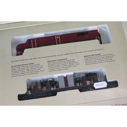 68 - Two boxed HO gauge Proto Series 2000 locomotives to include FA2 8365 Lehigh Valley #586 & Unpowered ... 