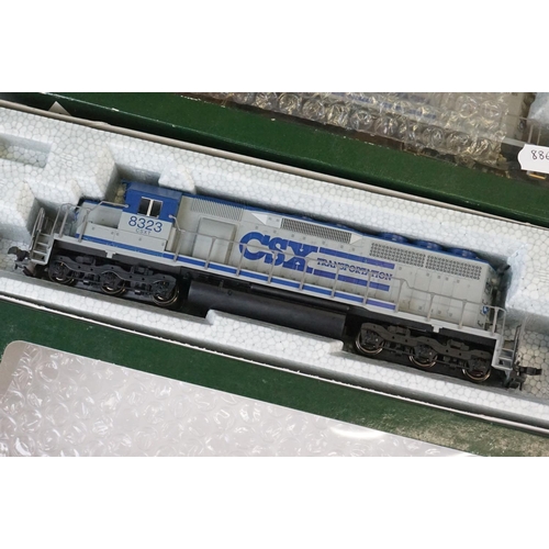 69 - Two boxed Kato HO gauge 37019 CSX EMD SD40 locomotives