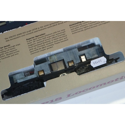 71 - Two boxed HO gauge Proto Series 2000 GP18 Missouri Pacific locomotives to include 8847 & 8838