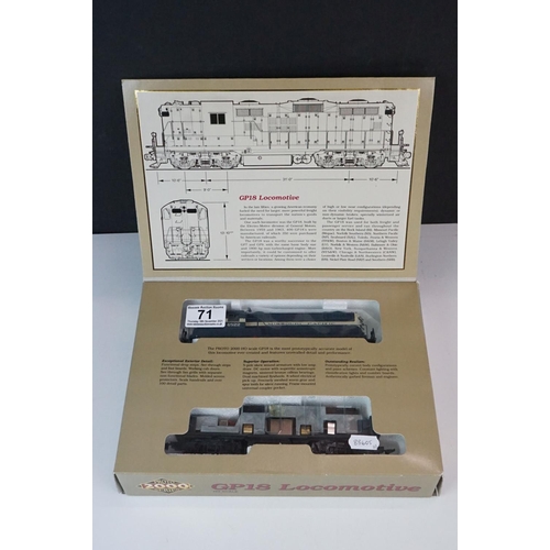 71 - Two boxed HO gauge Proto Series 2000 GP18 Missouri Pacific locomotives to include 8847 & 8838