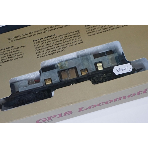 71 - Two boxed HO gauge Proto Series 2000 GP18 Missouri Pacific locomotives to include 8847 & 8838