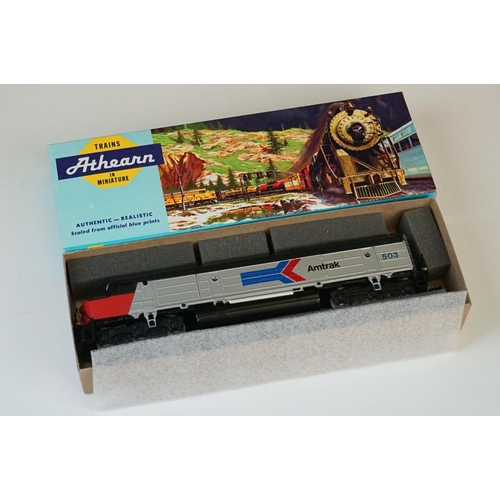 72 - Four boxed HO gauge Athearn locomotives to include Great Northern 2538 (incorrect box label), 4201 A... 