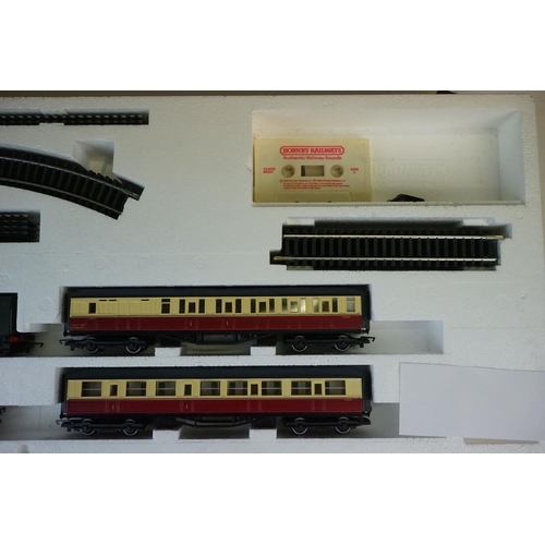 80 - Two boxed Hornby OO gauge electric train sets to include R542 Mighty Mallard and R693 High Speed Tra... 