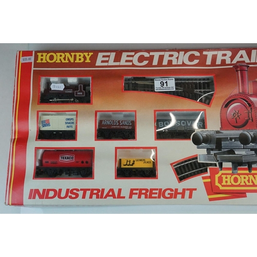 91 - Boxed Hornby OO gauge R583 Industrial Freight electric train set, complete with locomotive & rolling... 