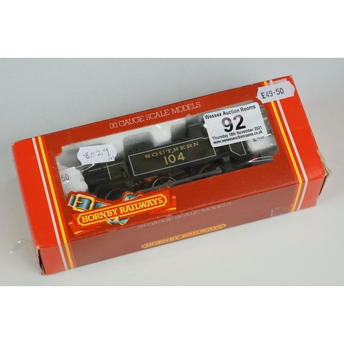 92 - Three boxed Hornby OO gauge locomotives to include R380 SR Schools Class V Loco Stowe, R261 SR Class... 