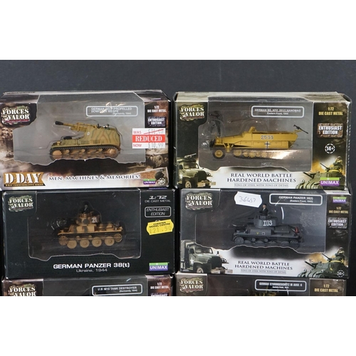 356 - 18 x Unimax Forces of Valor diecast models to include 1/700 HMS Ark Royal - U.S M16 Multiple Gun Mot... 