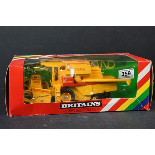 359 - Four boxed Britains farming / agricultural models, to include 9575 New Holland Combine Harvester, 95... 