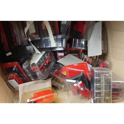 361 - Collection of around 130 boxed and cased Del Prado diecast Fire Engines plus several magazines (two ... 