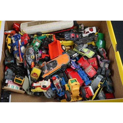 384 - Large quantity of mid 20th C onwards diecast models to include Corgi, Matchbox etc (two boxes)