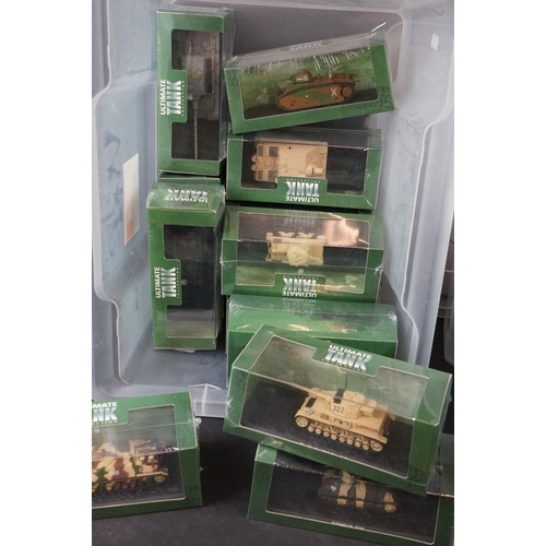 396 - Collection of 31 sealed Atlas Edition Ultimate Tank Collection Models to include T-34 -Eastern Front... 