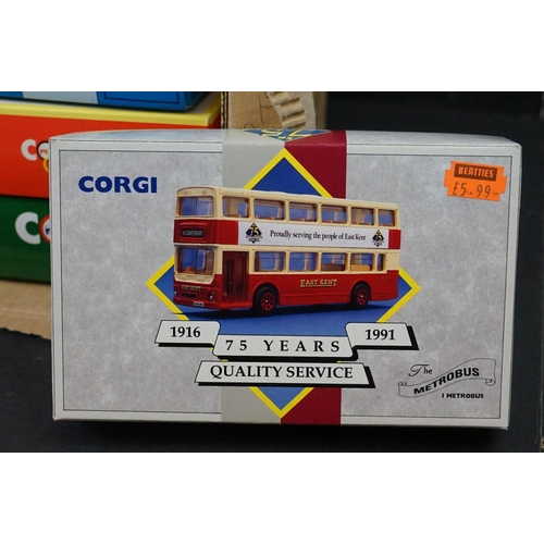 397 - 19 Boxed Corgi diecast model buses to include Commercials from Corgi, Limited Edition etc plus a box... 