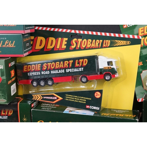 400 - Collection of 25 boxed and carded Eddie Stobart diecast models to include Corgi 66201 Transit Van, V... 