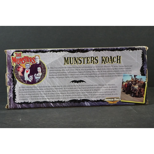 405 - Boxed American Muscle ERTL The Munsters Koach 1:18 diecast model, diecast vg, box showing storage we... 