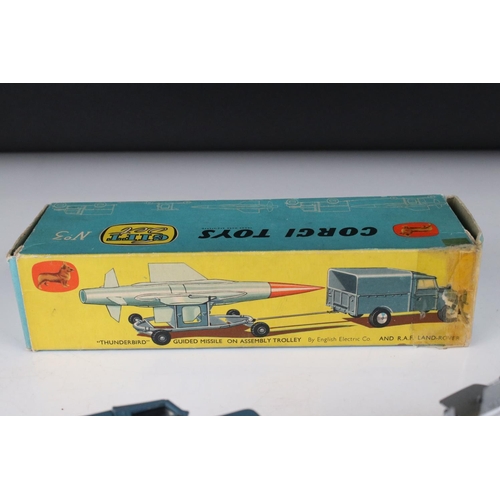 427 - Boxed Corgi Gift Set No 3 Thunderbird Guided Missile on Assembly Trolley and RAF Land Rover diecast ... 