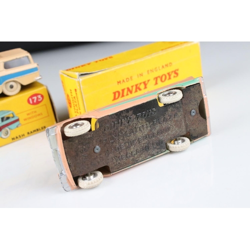 429 - Three boxed diecast models to include 2 x Dinky featuring 173 Nash Rambler in tan with blue trim (so... 