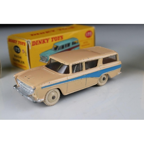 429 - Three boxed diecast models to include 2 x Dinky featuring 173 Nash Rambler in tan with blue trim (so... 