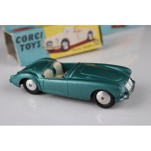 434 - Seven boxed play worn Corgi diecast models all with one end flap missing, to include 151 Lotus Le Ma... 