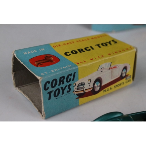 434 - Seven boxed play worn Corgi diecast models all with one end flap missing, to include 151 Lotus Le Ma... 