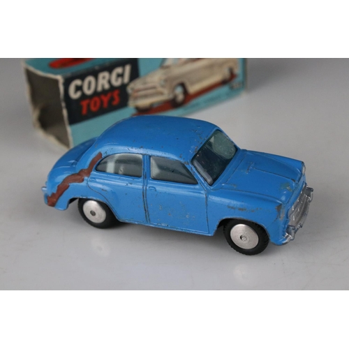 434 - Seven boxed play worn Corgi diecast models all with one end flap missing, to include 151 Lotus Le Ma... 