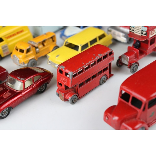 438 - 16 Matchbox Lesney diecast models to include road and commercial examples, gd play worn condition