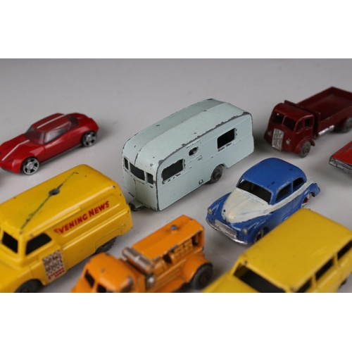 438 - 16 Matchbox Lesney diecast models to include road and commercial examples, gd play worn condition