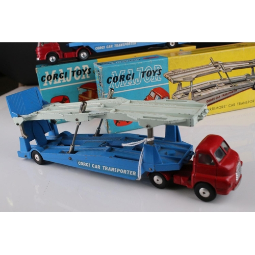 439 - Two boxed Corgi Major Carrimore Car Transporter diecast models to include 1101 & 1105, both gd with ... 