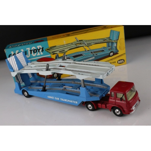 439 - Two boxed Corgi Major Carrimore Car Transporter diecast models to include 1101 & 1105, both gd with ... 