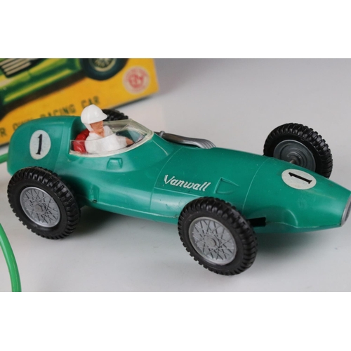 442 - Boxed Empire Toys Electrically Operated Remote Controlled Vanwall Racing Car in green, complete and ... 