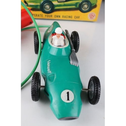 442 - Boxed Empire Toys Electrically Operated Remote Controlled Vanwall Racing Car in green, complete and ... 